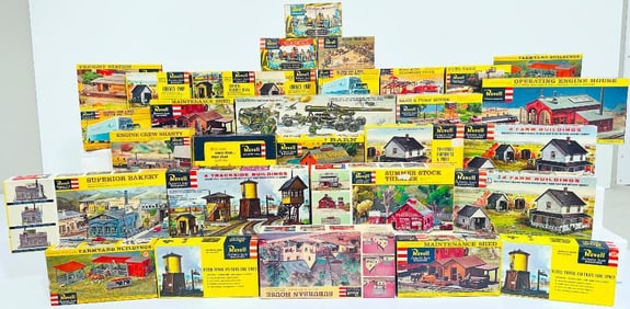 Revell Postwar Twenty-Four (24) Assorted Accessory Kits and Five (5) Assorted Vehicles