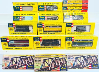 Revell Postwar HO Scale Santa Fe F3-Canadian Pacific F3-Southern Pacific Switcher -0 - 6 -0 Switcher