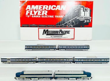 American Flyer Lionel Modern S Gauge Missouri Pacific Passenger Set