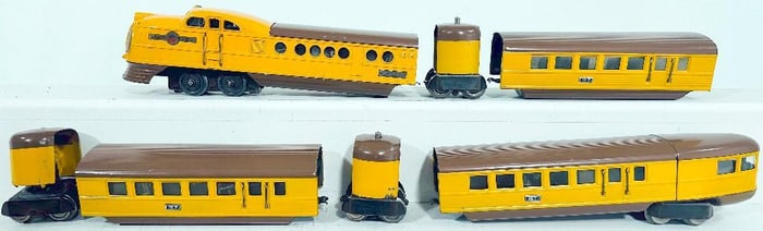 Lionel Prewar O Gauge 636W City of Denver 4 Car Streamliner Set