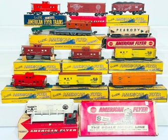 American Flyer Postwar S Gauge Twelve (12) Assorted Freight Cars
