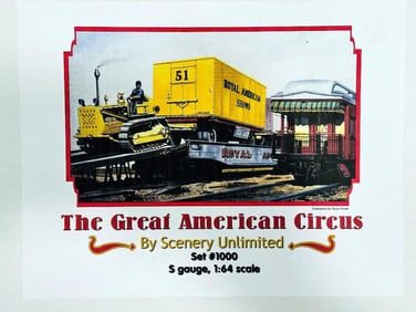 S-Helper Service Great American Circus Scenery and Limited Modern S Gauge Set 1000