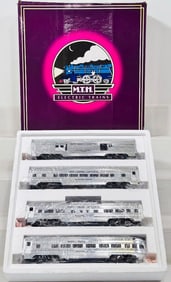 MTH Modern O Gauge NYC Aluminum 4 Car Passenger Set