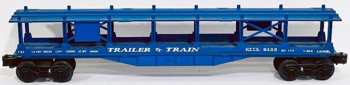 Lionel Modern O Gauge 9123 blue Auto Hauler