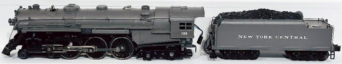 Lionel Modern O Gauge 18001 Gray 4 - 6 - 4 New York Central 785 Locomotive and Tender