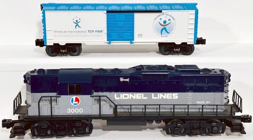 Lionel Modern O Gauge Lionel Lines 3000 Gray/dark blue Unpowered Diesel Switcher/American Int. Car