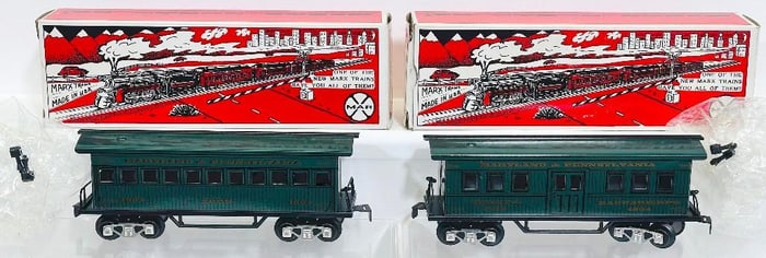 Marx Modern O Gauge 1994 TCA Convention Coach and 1954 TCA Convention Baggage Boxed