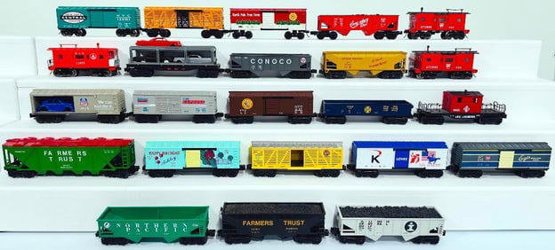 K-Line Modern O Gauge Twenty-Three (23) Assorted Freight Cars