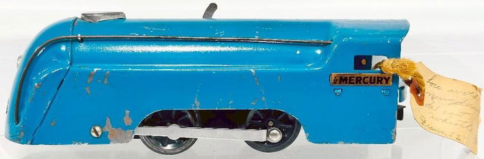 Marx Postwar O Gauge blue Mercury Locomotive Factory Prototype