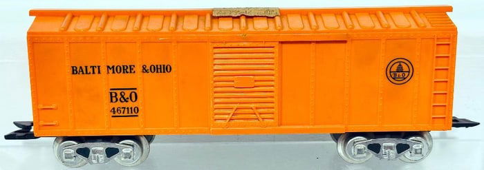 Marx Postwar O Gauge B&O orange Box Car Factory Archives