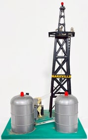 Marx Postwar O Gauge Oil Derrick and Pumping Station Factory Prototype
