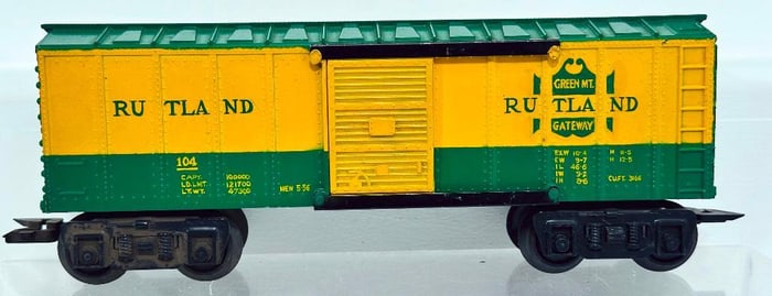 Marx Postwar O Gauge Rutland Box Car Factory Prototype