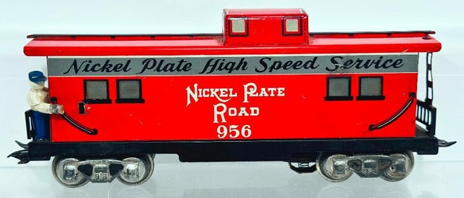 Marx Postwar O Gauge Nickel Plate Road Metal 8 Wheel Caboose Factory Prototype