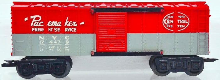 Marx Postwar O Gauge New York Central Plastic 8 Wheel Box Car Factory Prototype