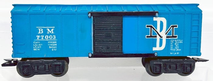 Marx Postwar O Gauge Boston and Maine 8 Wheel Box Car Factory Prototype