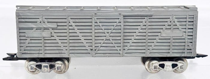 Marx Postwar O Gauge gray Plastic 8 Wheel Livestock Car Factory Prototype