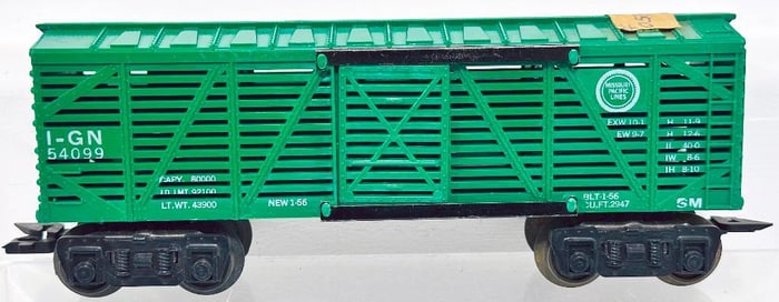 Marx Postwar O Gauge Missouri Pacific Lines Cattle Car Factory Archives