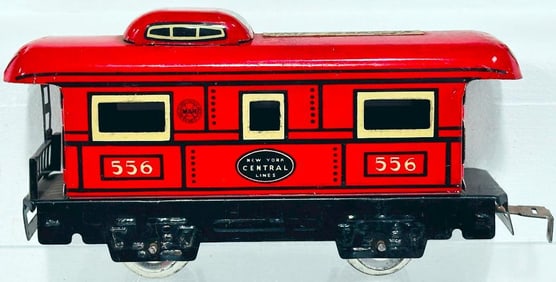 Marx Postwar O Gauge New York Central 556 4 wheel Tin Caboose Factory Archives