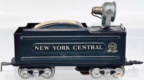 Marx Postwar O Gauge New York Central Black 8 Wheel Tender Factory Archives