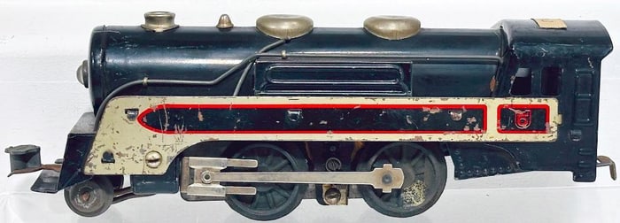 Marx Postwar O Gauge 2-4-0 Black & Silver 397 Switcher Locomotive w/ front coupler Factory Prototype
