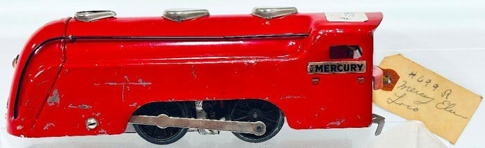 Marx Postwar O Gauge red Mercury Locomotive Factory Archives