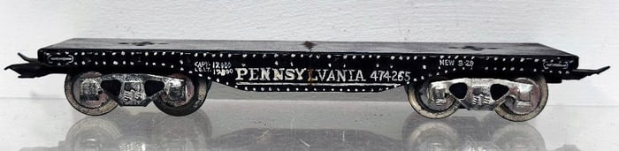 Marx Postwar O Gauge Pennsylvania Flat Car Factory Prototype