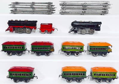 Joy Line Prewar O Gauge Wind Up Passenger Train X2 with Track (1 of 18)
