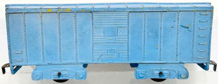 Marx Postwar O Gauge Plastic 4 Wheel Light Blue Box Car Factory Prototype