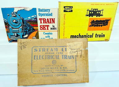Marx Postwar O Gauge #2508 Battery-Operated Train Set/#9512 Allstate Mechanical Train Set/#3987 NYC (1 of 20)