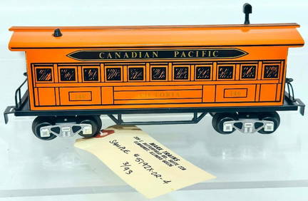 Marx Modern O Gauge Canadian Pacific orange Old Fashioned Passenger Car Factory Archives (1 of 7)