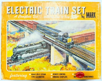 Marx Postwar O Gauge #4205 Electric Train Set with RARE white B&O Box Car