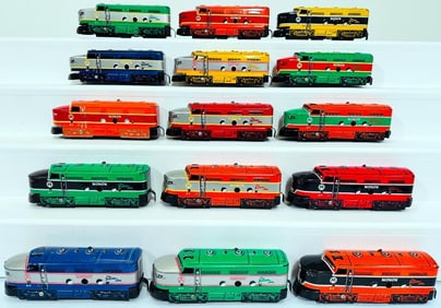 Marx Postwar O Gauge Fifteen Different Paint Scheme "Rainbow" Monon electric Loco Factory Prototypes