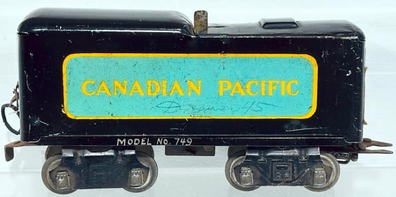 Marx Postwar O Gauge Canadian Pacific Tender Factory Prototype