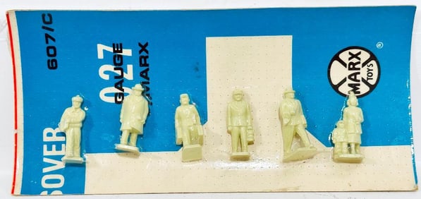 Marx Postwar O Gauge Six (6) Miniature People Blisterpak Factory Prototype
