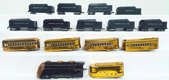 Marx Prewar and Postwar O Gauge Nine Assorted Tenders/Mercury Black Locomotive/Copper Tender (1 of 12)