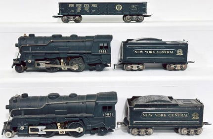Marx Prewar O Gauge 999 Black Locomotive and New York Central Tender/999 Black Locomotive