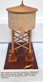 Marx Postwar O Gauge Wood Water Tower Factory Prototype