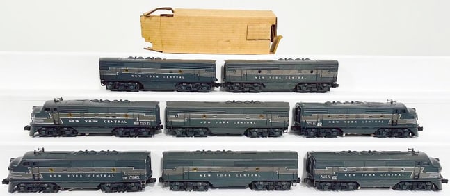 Lionel Postwar O Gauge Assorted Eight (8) Assorted New York Central F Units