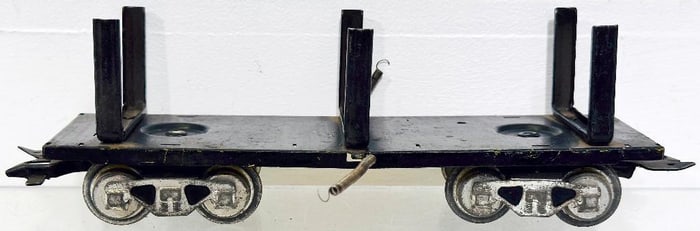Marx Prewar O Gauge Flat Car with stakes Factory Prototype