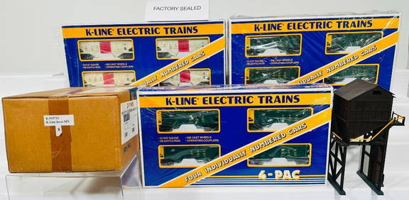 K-Line Modern O Gauge CNW Hopper 4 pack Sealed Box X3 and Box of K-Line Loves Minnesota Freight Cars (1 of 9)