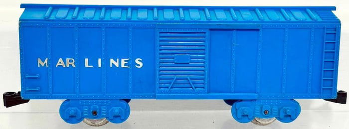 Marx Postwar O Gauge blue 4 wheel plastic Box Car Factory Prototype