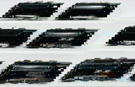 Marx Postwar O Gauge Three Assorted Commodore Vanderbilt Locomotives/Three Assorted Clockwork Locos