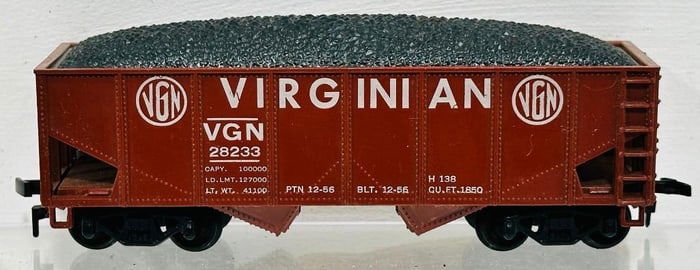 Marx Postwar HO Scale Virginian Brown Hopper Factory Archives
