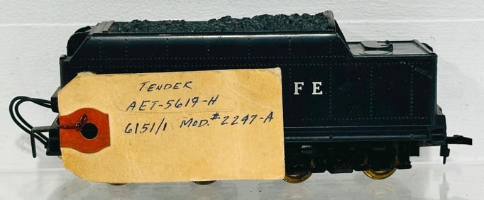 Marx Postwar HO Scale Santa Fe 8 Wheel Tender Factory Archives