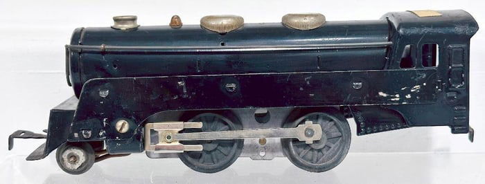 Marx Prewar O Gauge 2-4-0 Black Clockwork Locomotive Plain Coupler Factory Archive