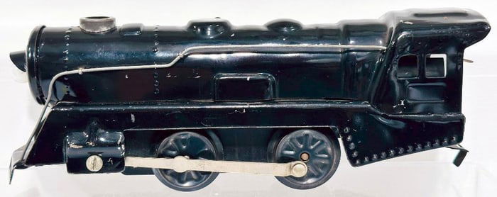 Marx Postwar O Gauge 0-4-0 Shiny Black Sheet-Metal Locomotive Factory Prototype
