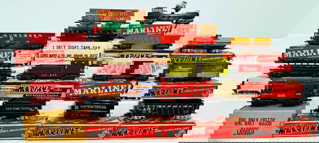 Marx Postwar O Gauge Two (2) Tenders and Twelve (12) Assorted New Stock Freight Cars Boxed (1 of 5)