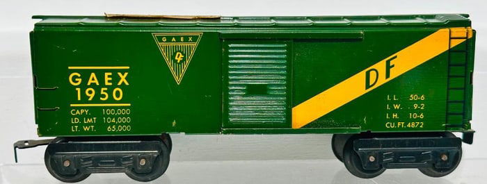 Marx Postwar O Gauge GAEX Box Car Factory Archives