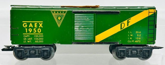 Marx Postwar O Gauge GAEX Box Car Factory Archives