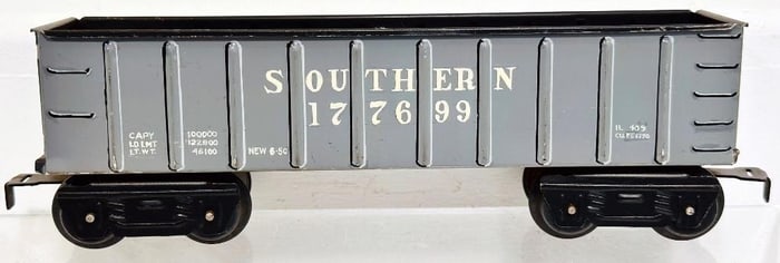 Marx Postwar O Gauge Southern gray Hopper Factory Prototype